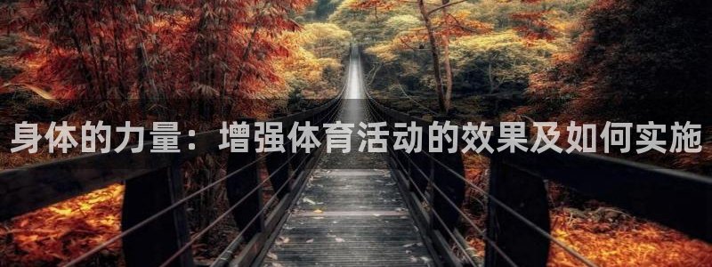 意昂3平台登录注册：身体的力量：增强体育活动的效果及如何实施