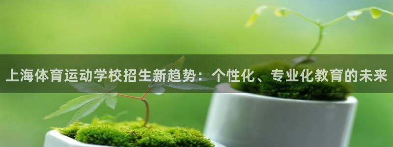 意昂5体育凯捷平台代理：上海体育运动学校招生新趋势：个性化、专业化教育的未来